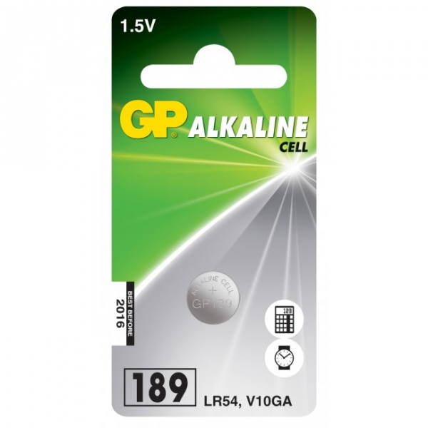 Alkaline button cell battery 1 x GP 189 / LR54 / V10GA - 1,5V - GP